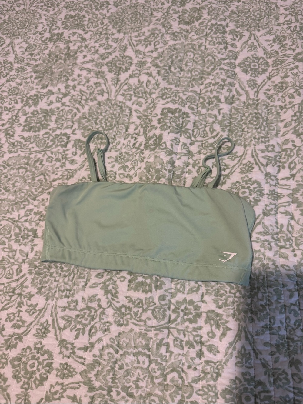 Gymshark Mint Green Thin-Strap Bandeau Sports Bra